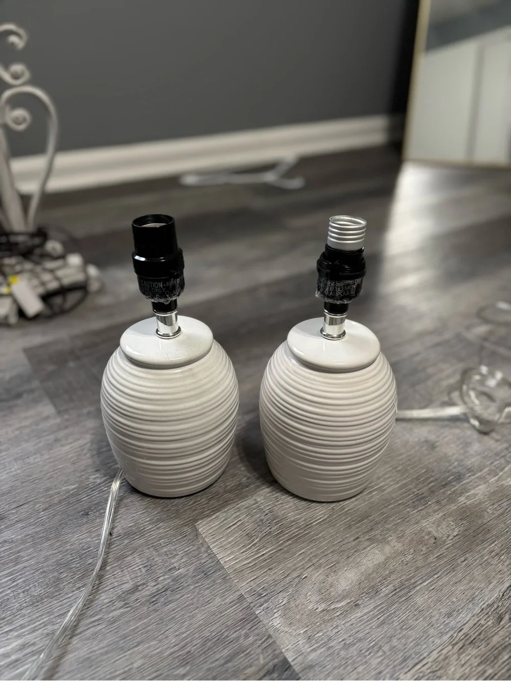 White lamp pair